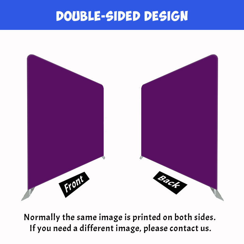 Solid Fabric Purple Square Double Sided Backdrop - Layoris