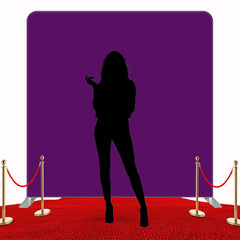 Solid Fabric Purple Square Double Sided Backdrop - Layoris