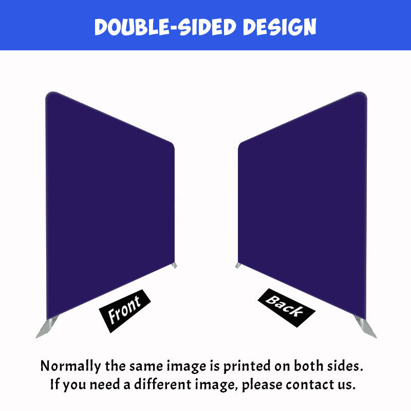 Solid Dark Blue Square Double Sided Backdrop - Layoris