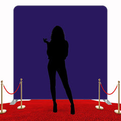 Solid Dark Blue Square Double Sided Backdrop - Layoris