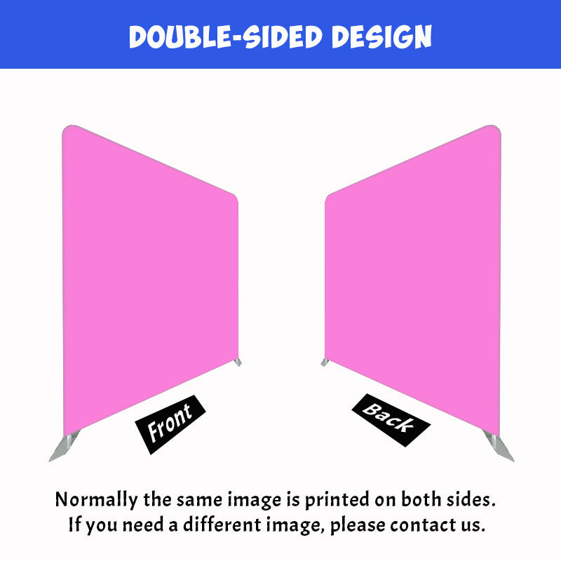 Solid Fabric Pink Square Double Sided Backdrop - Layoris