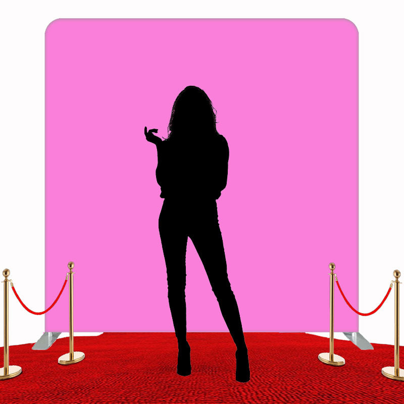 Solid Fabric Pink Square Double Sided Backdrop - Layoris