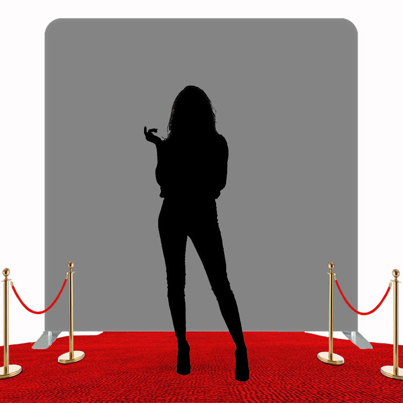 Solid Fabric Grey Square Double Sided Backdrop - Layoris