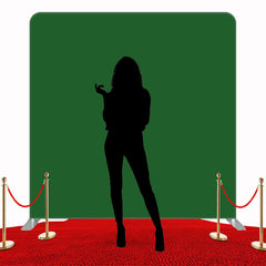 Solid Fabric Green Square Double Sided Backdrop - Layoris