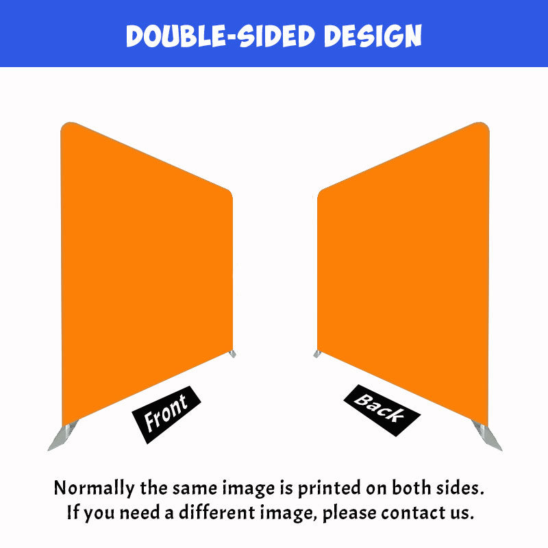 Solid Fabric Orange Square Double Sided Backdrop - Layoris