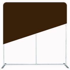 Solid Fabric Brown Square Double Sided Backdrop - Layoris