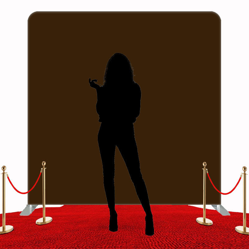 Solid Fabric Brown Square Double Sided Backdrop - Layoris