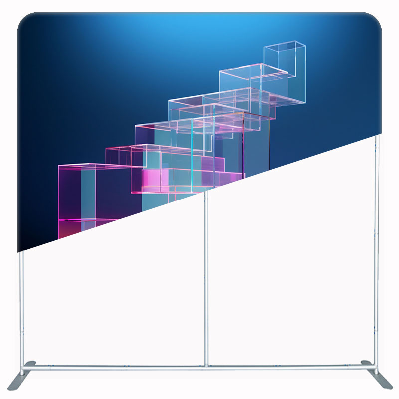 Stained Glass Staircase Double Sided Backdrop - Layoris