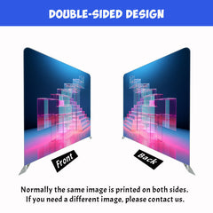Stained Glass Staircase Double Sided Backdrop - Layoris