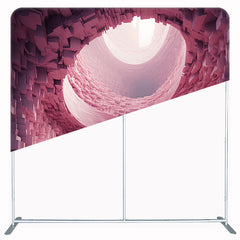 Pink Staircase Tiankeng Double Sided Backdrop - Layoris