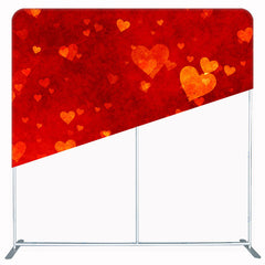 Red Love Hearts Scattered Double Sided Backdrop - Layoris