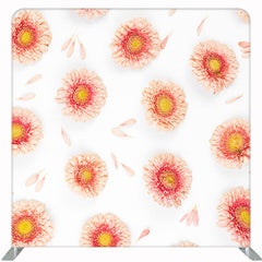 Neatly Arranged Pink Flowers Double Sided Backdrop - Layoris