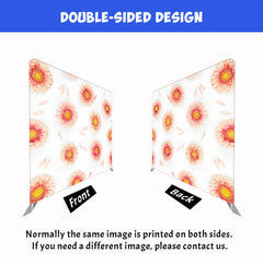 Neatly Arranged Pink Flowers Double Sided Backdrop - Layoris