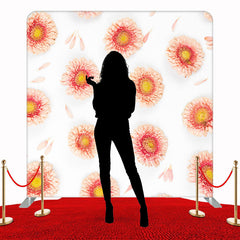 Neatly Arranged Pink Flowers Double Sided Backdrop - Layoris