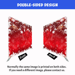 Red Background With Snowflakes Double Sided Backdrop - Layoris
