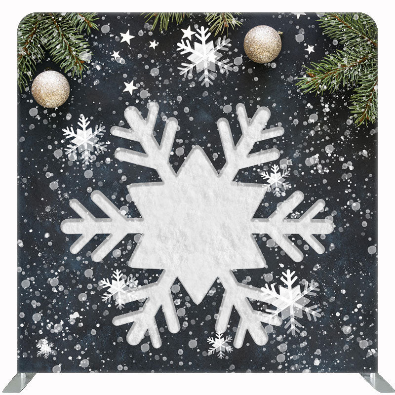 Snowflakes Balls Christmas Double Sided Backdrop - Layoris