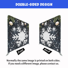 Snowflakes Balls Christmas Double Sided Backdrop - Layoris