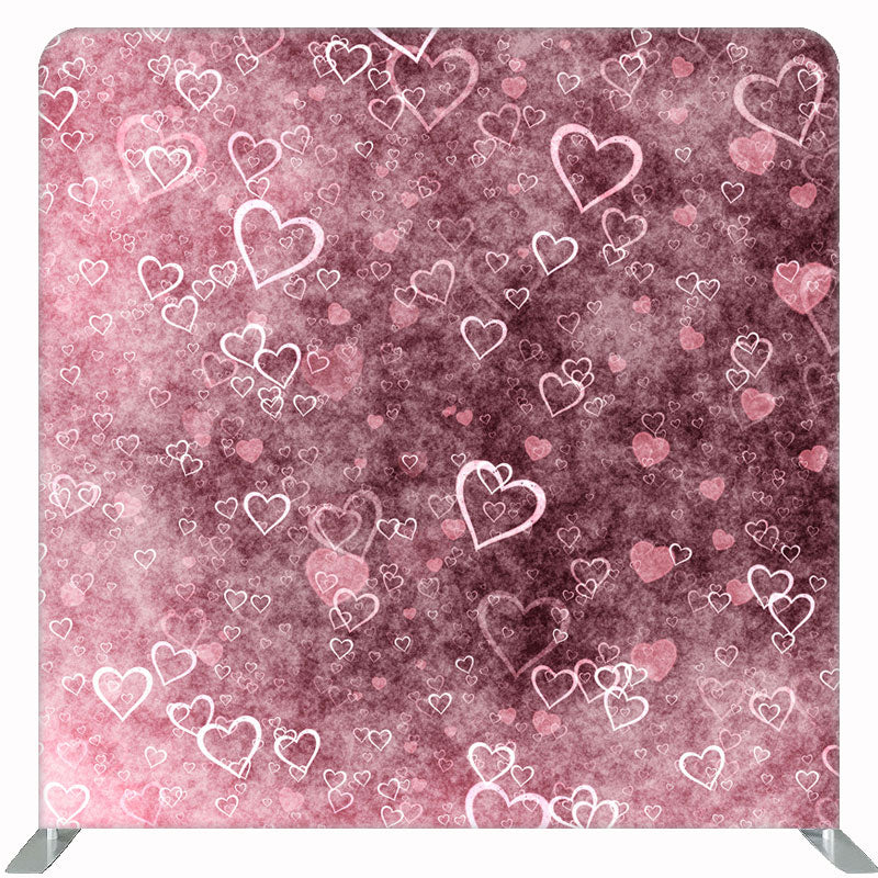 Dusty Pink Scattered Hearts Double Sided Backdrop - Layoris