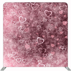 Dusty Pink Scattered Hearts Double Sided Backdrop - Layoris