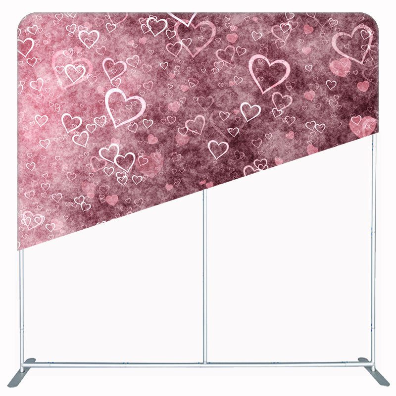 Dusty Pink Scattered Hearts Double Sided Backdrop - Layoris