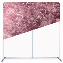 Dusty Pink Scattered Hearts Double Sided Backdrop - Layoris