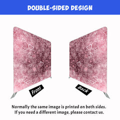 Dusty Pink Scattered Hearts Double Sided Backdrop - Layoris