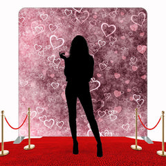 Dusty Pink Scattered Hearts Double Sided Backdrop - Layoris