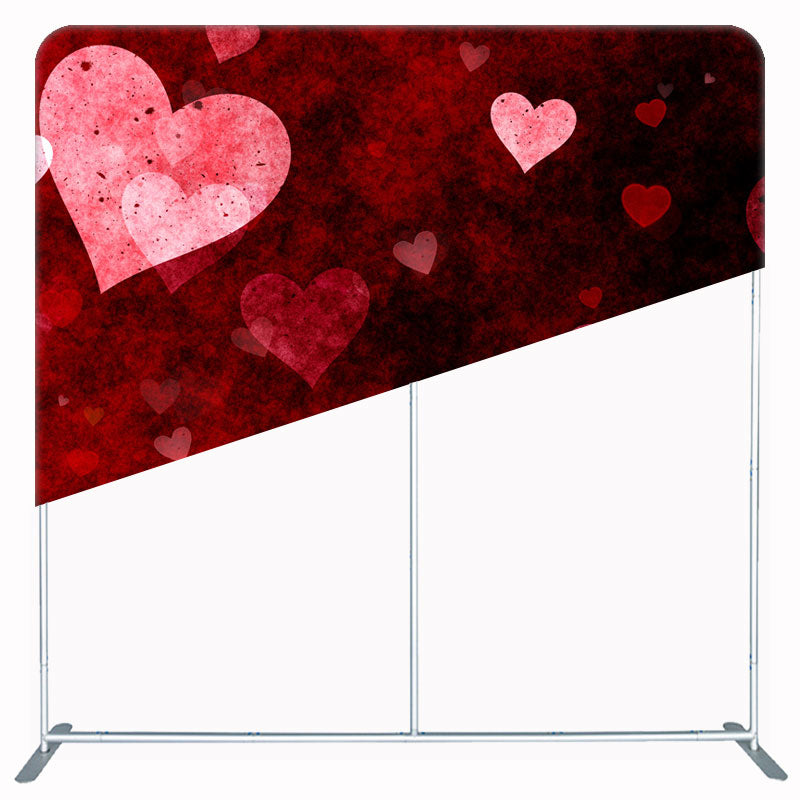 Love Heart On Dark Red Background Double Sided Backdrop - Layoris