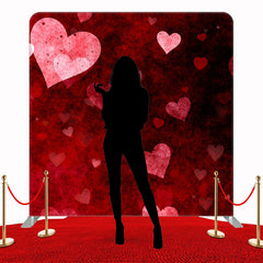 Love Heart On Dark Red Background Double Sided Backdrop - Layoris