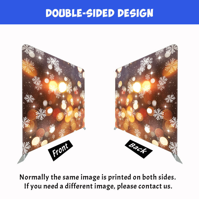 Light Spot Snowflake Bokeh Double Sided Backdrop - Layoris