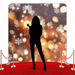 Light Spot Snowflake Bokeh Double Sided Backdrop - Layoris