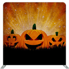 Evil Pumpkin Halloween Double Sided Backdrop - Layoris