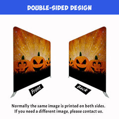 Evil Pumpkin Halloween Double Sided Backdrop - Layoris