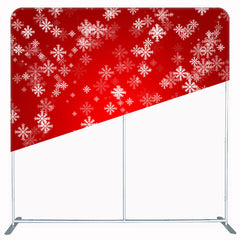 Snowflakes Red Christmas Double Sided Backdrop - Layoris