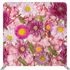 Many Pink Flowers Double Sided Backdrop - Layoris