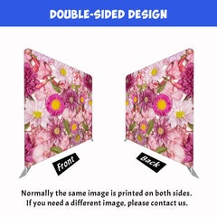 Many Pink Flowers Double Sided Backdrop - Layoris