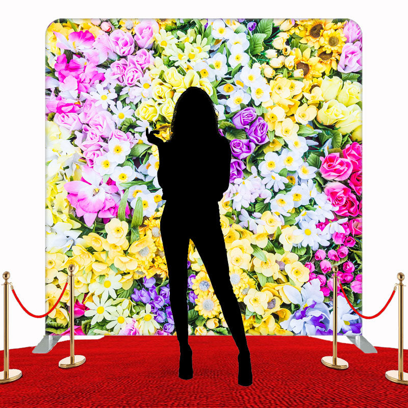 Colorful Flowers Double Sided Backdrop For Studio - Layoris