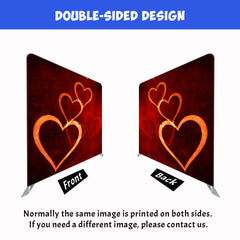 Love Valentines Day Red Double Sided Backdrop - Layoris