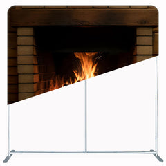 Fireplace Christmas Double Sided Backdrop - Layoris