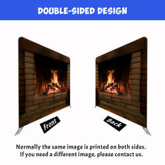 Fireplace Christmas Double Sided Backdrop - Layoris
