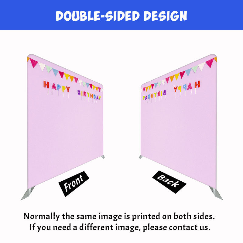 Happy Birthday Photography Double Sided Backdrop - Layoris