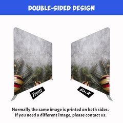 Grey Christmas Fabric Double Sided Backdrop - Layoris