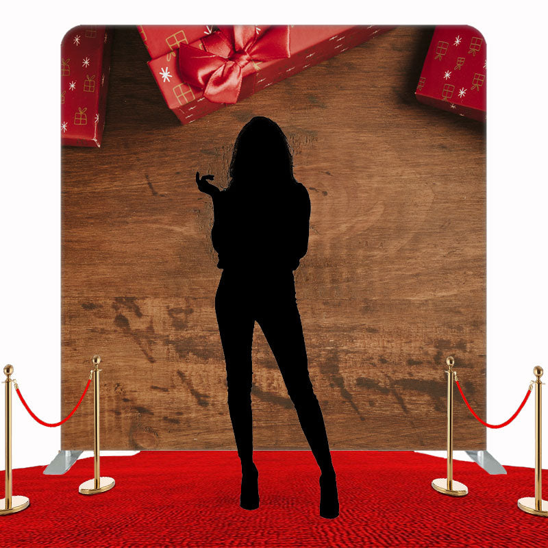 Wood Grain Gift Box Photography Double Sided Backdrop - Layoris