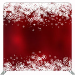 Dense Snowflakes Red Christmas Double Sided Backdrop - Layoris