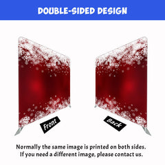 Dense Snowflakes Red Christmas Double Sided Backdrop - Layoris
