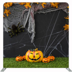 Spider Evil Pumpkin Halloween Double Sided Backdrop - Layoris