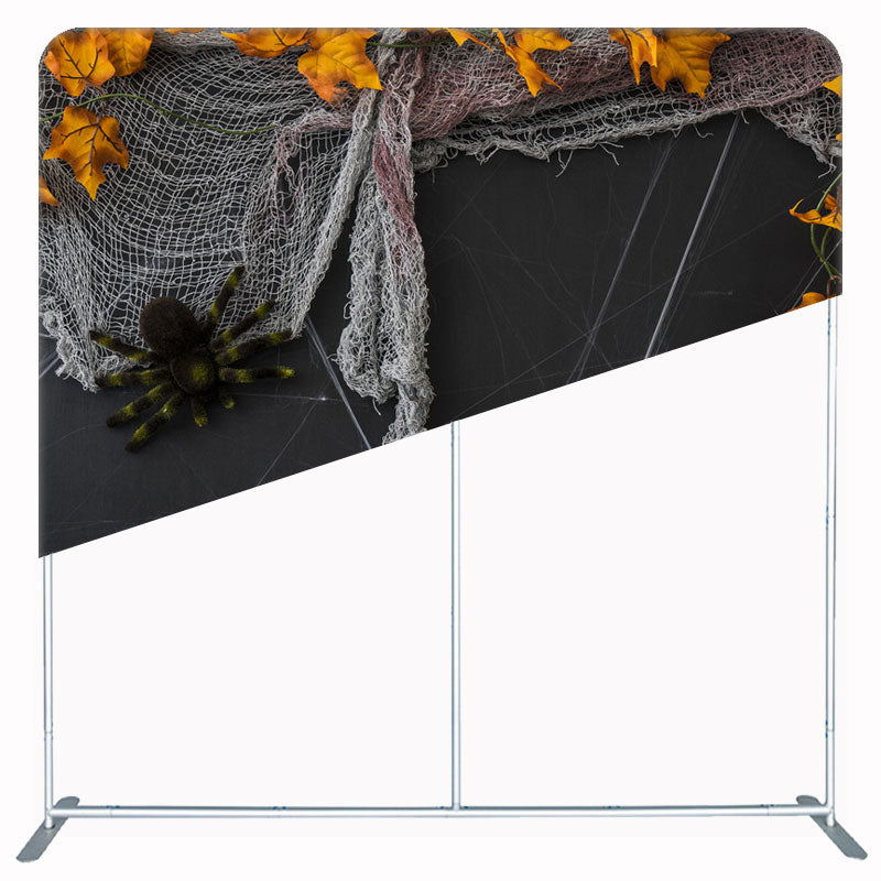 Spider Evil Pumpkin Halloween Double Sided Backdrop - Layoris