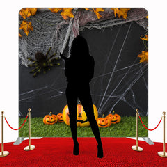 Spider Evil Pumpkin Halloween Double Sided Backdrop - Layoris