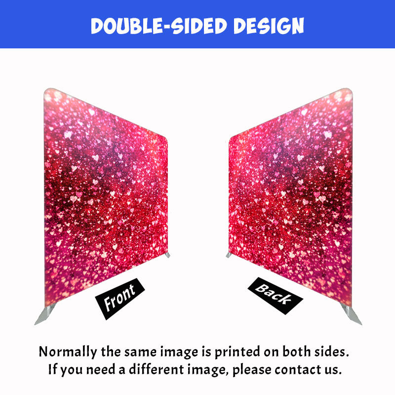Dense Love Red Fabric Double Sided Backdrop - Layoris