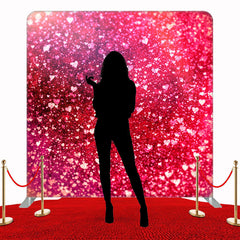 Dense Love Red Fabric Double Sided Backdrop - Layoris